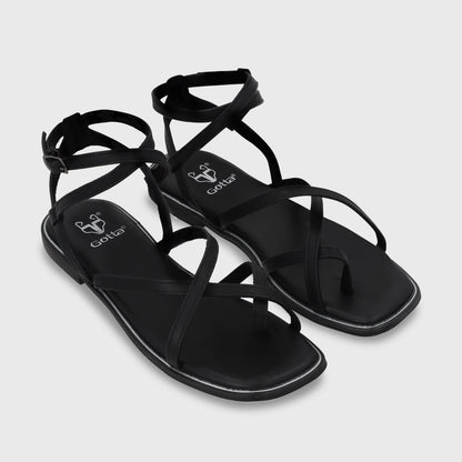 Sandalia Plana Negra Mujer 55221- Gotta Days