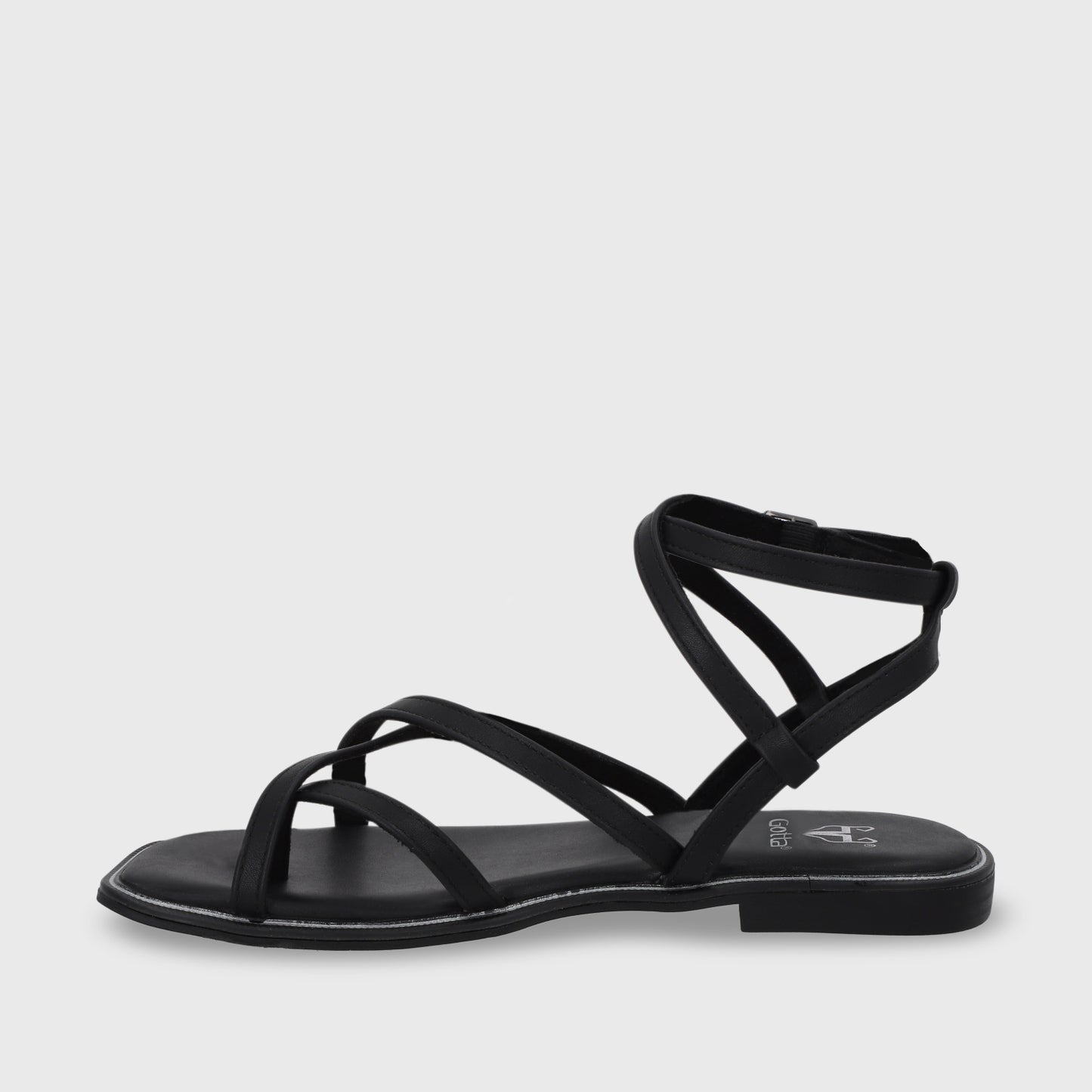 Sandalia Plana Negra Mujer 55221- Gotta Days