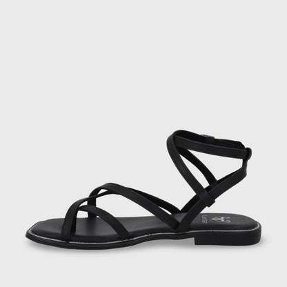 Sandalia Plana Negra Mujer 55221- Gotta Days