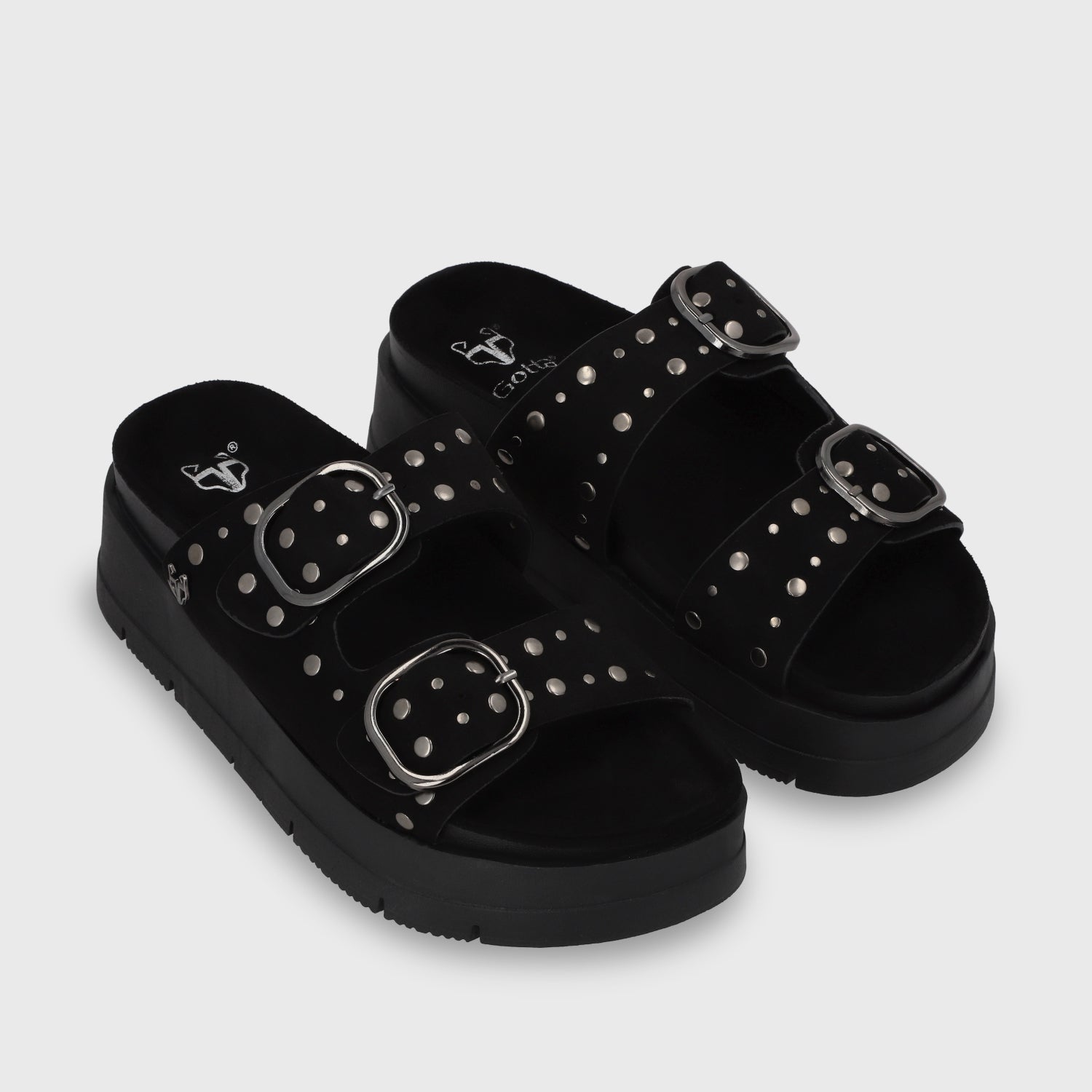 Sandalia Plataforma Negra Mujer 55230