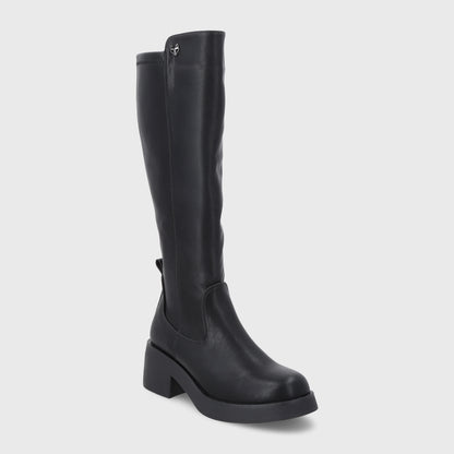 Bota Plataforma Negro Mujer 55251