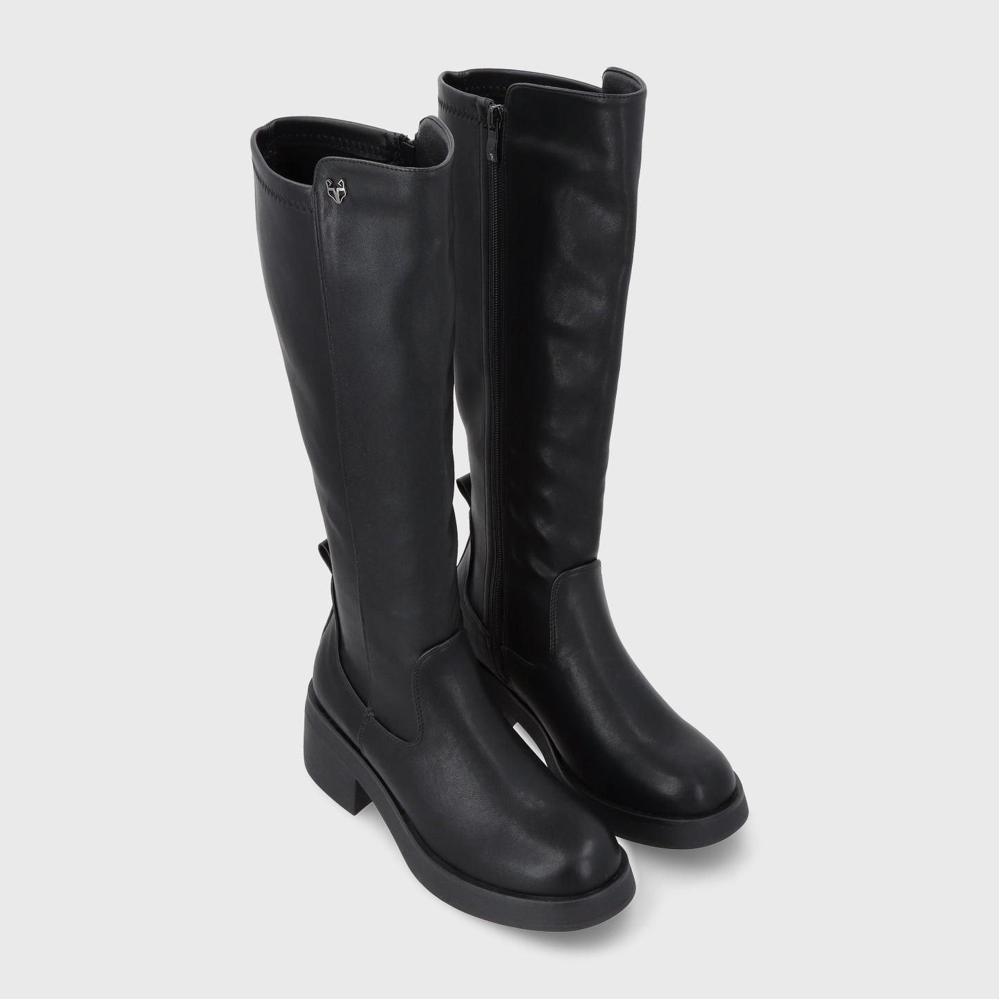 Bota Plataforma Negro Mujer 55251