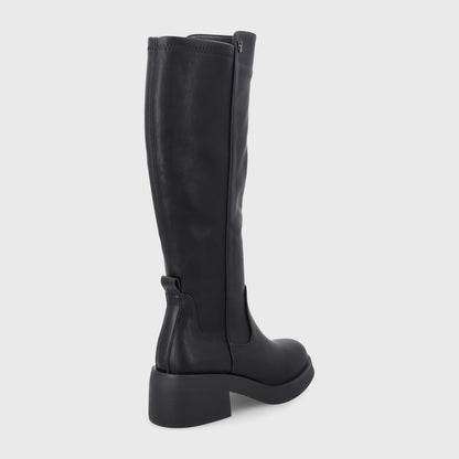 Bota Plataforma Negro Mujer 55251