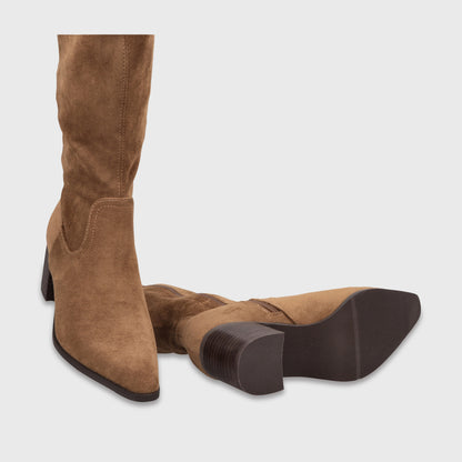 Bota Taco Camel Mujer 55302