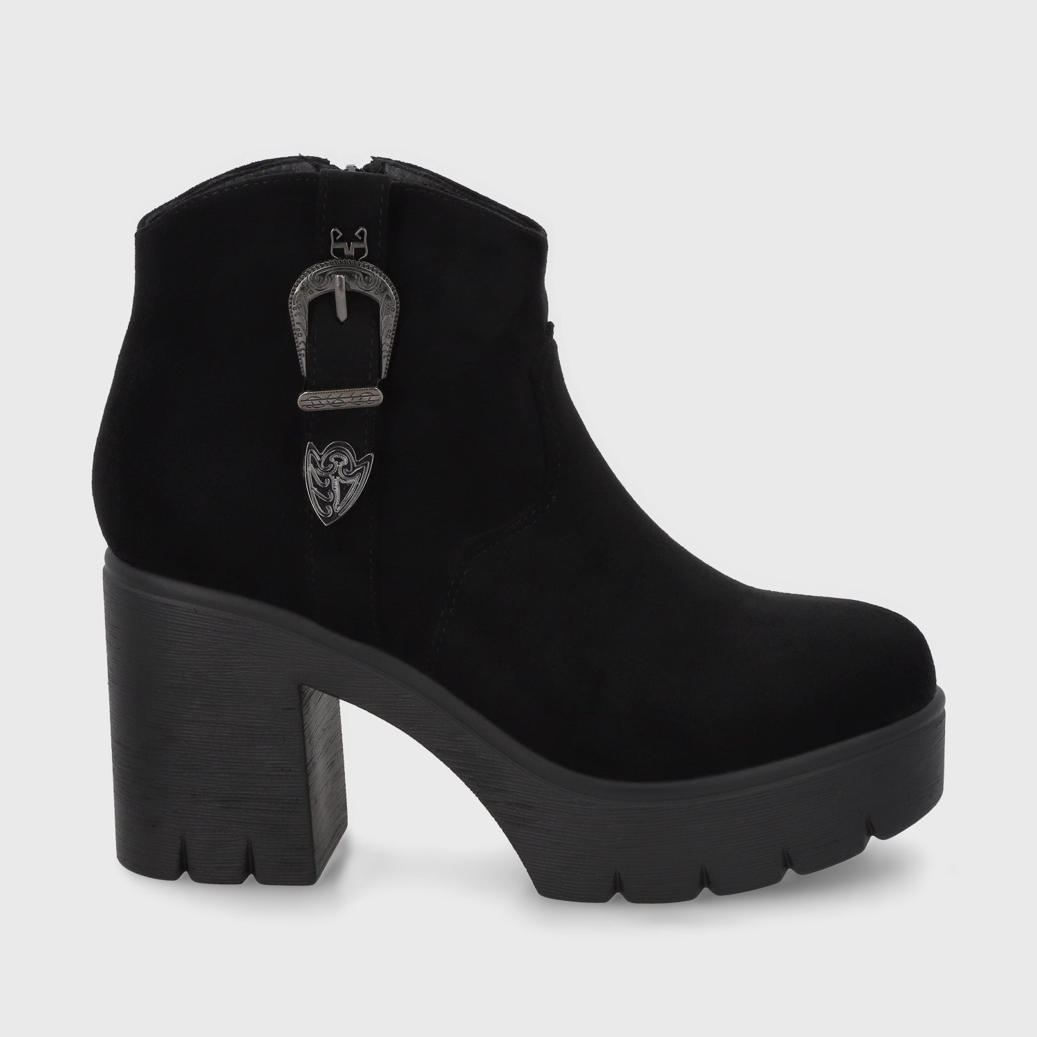Botín Plataforma Negro Mujer 55311