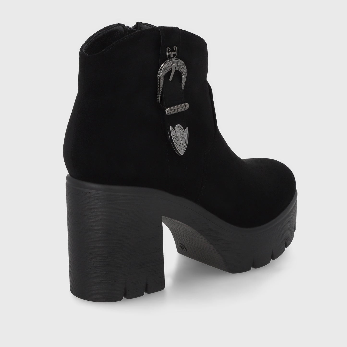 Botín Plataforma Negro Mujer 55311