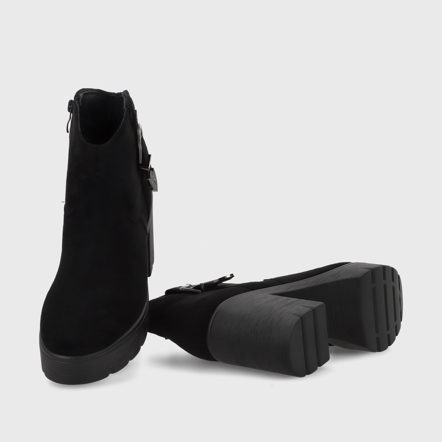 Botín Plataforma Negro Mujer 55311