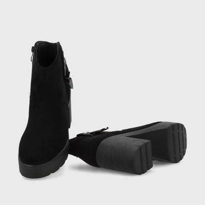 Botín Plataforma Negro Mujer 55311