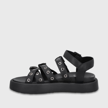 Sandalia Plataforma Negra Mujer 55950