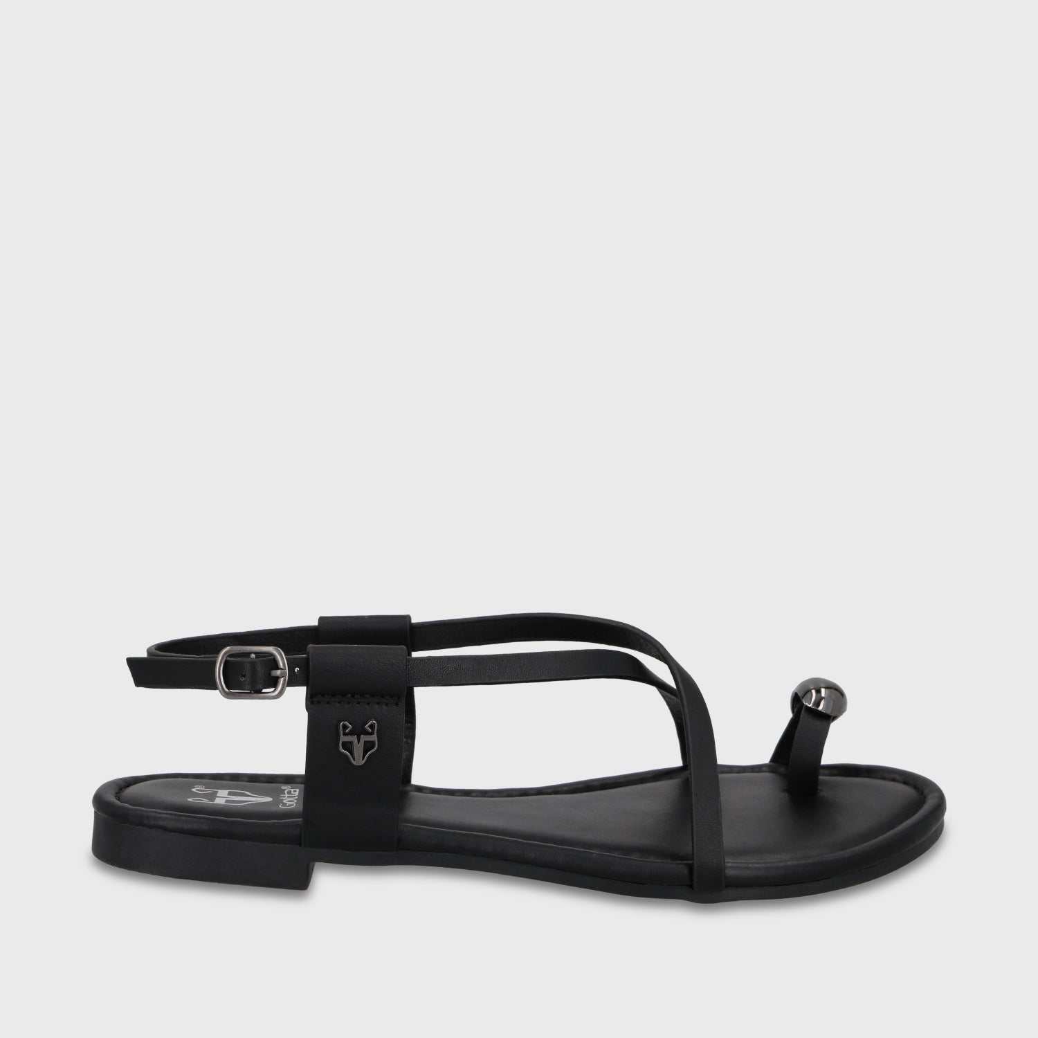 Sandalia Negra Mujer 64121