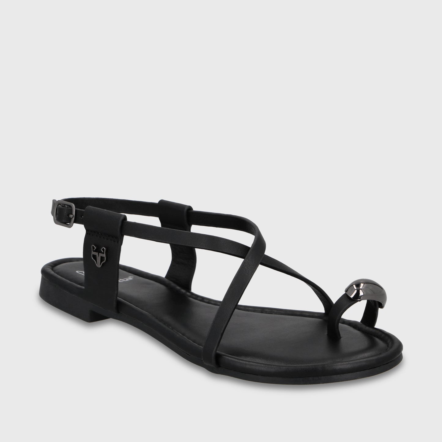 Sandalia Negra Mujer 64121