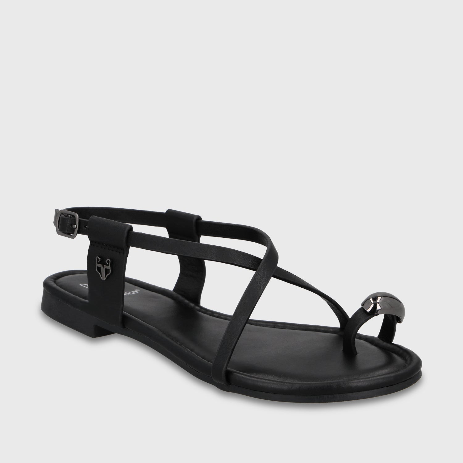 Sandalia Negra Mujer 64121