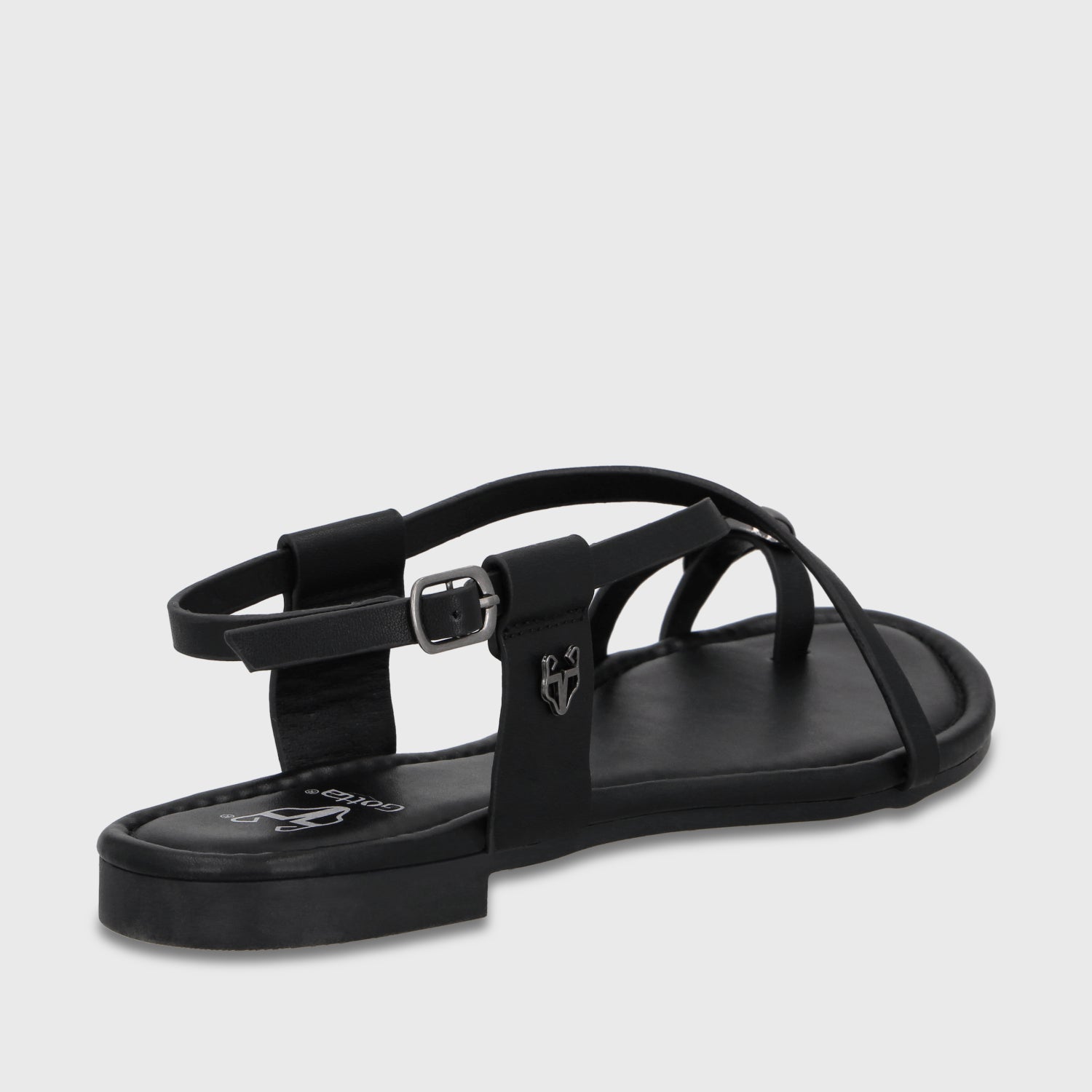 Sandalia Negra Mujer 64121