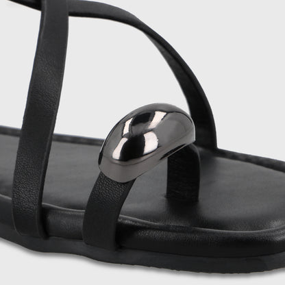 Sandalia Negra Mujer 64121