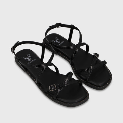 Sandalia Negra Mujer 64130
