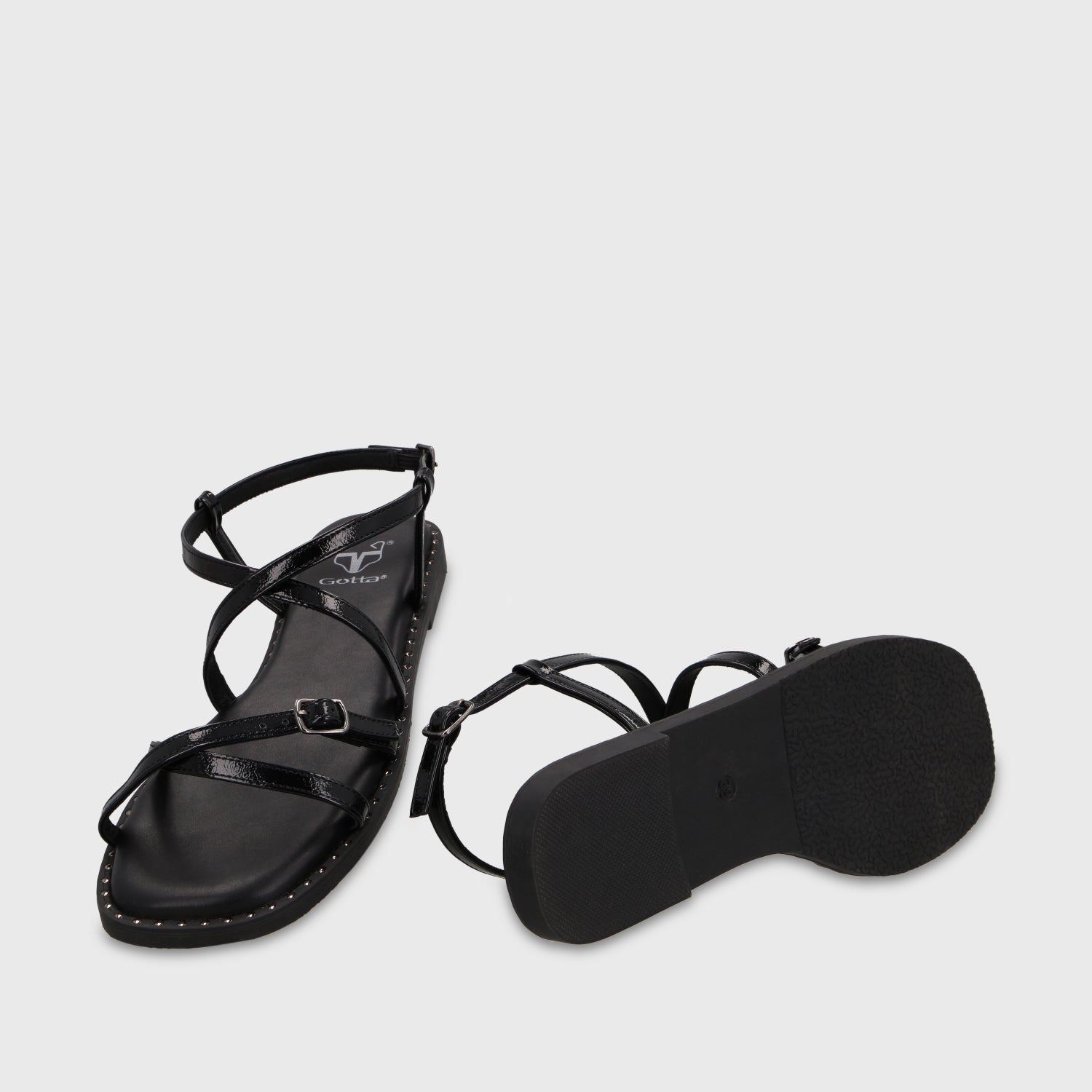 Sandalia Negra Mujer 64130