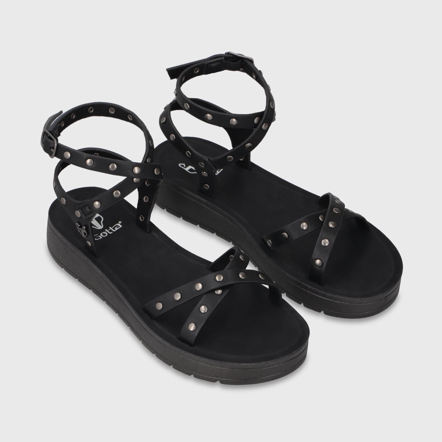 Sandalia Negra Mujer 65690