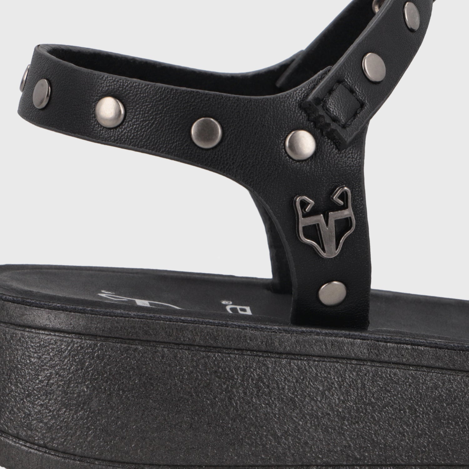 Sandalia Negra Mujer 65690