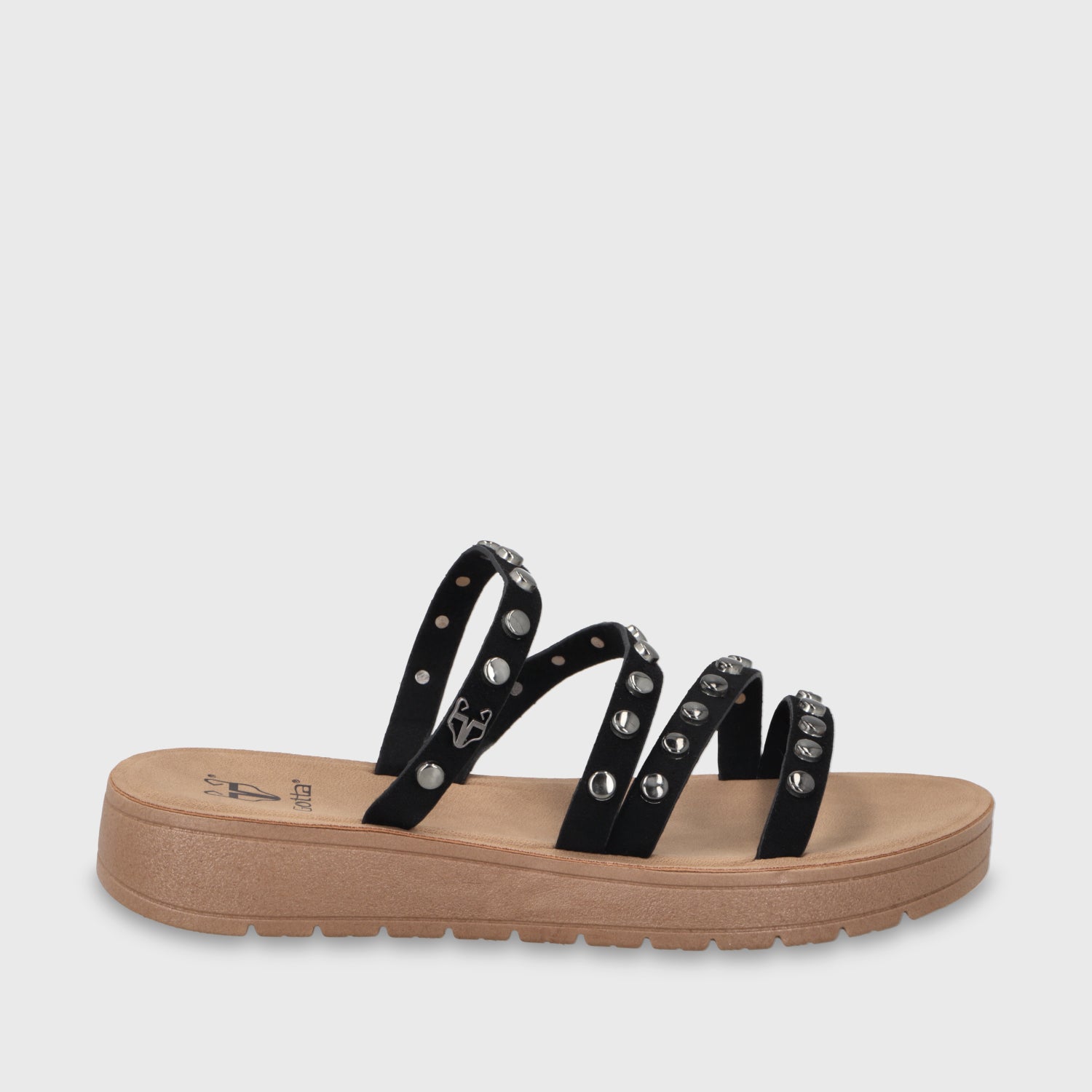 Sandalia Negra Mujer 65691
