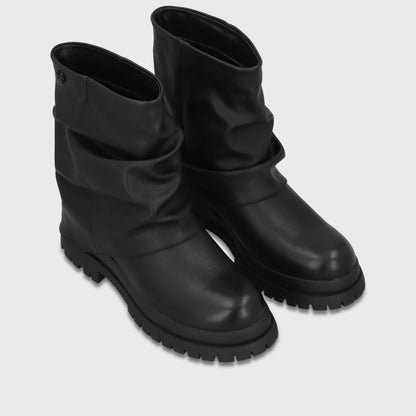 Botín Plataforma Negro Mujer 65840