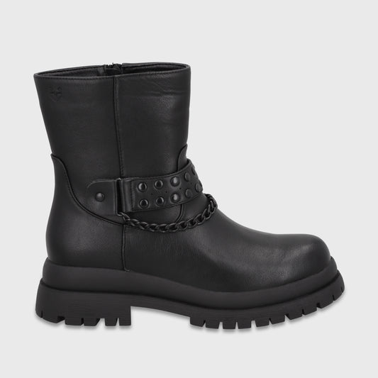 Botin Plataforma Negro Mujer 65841