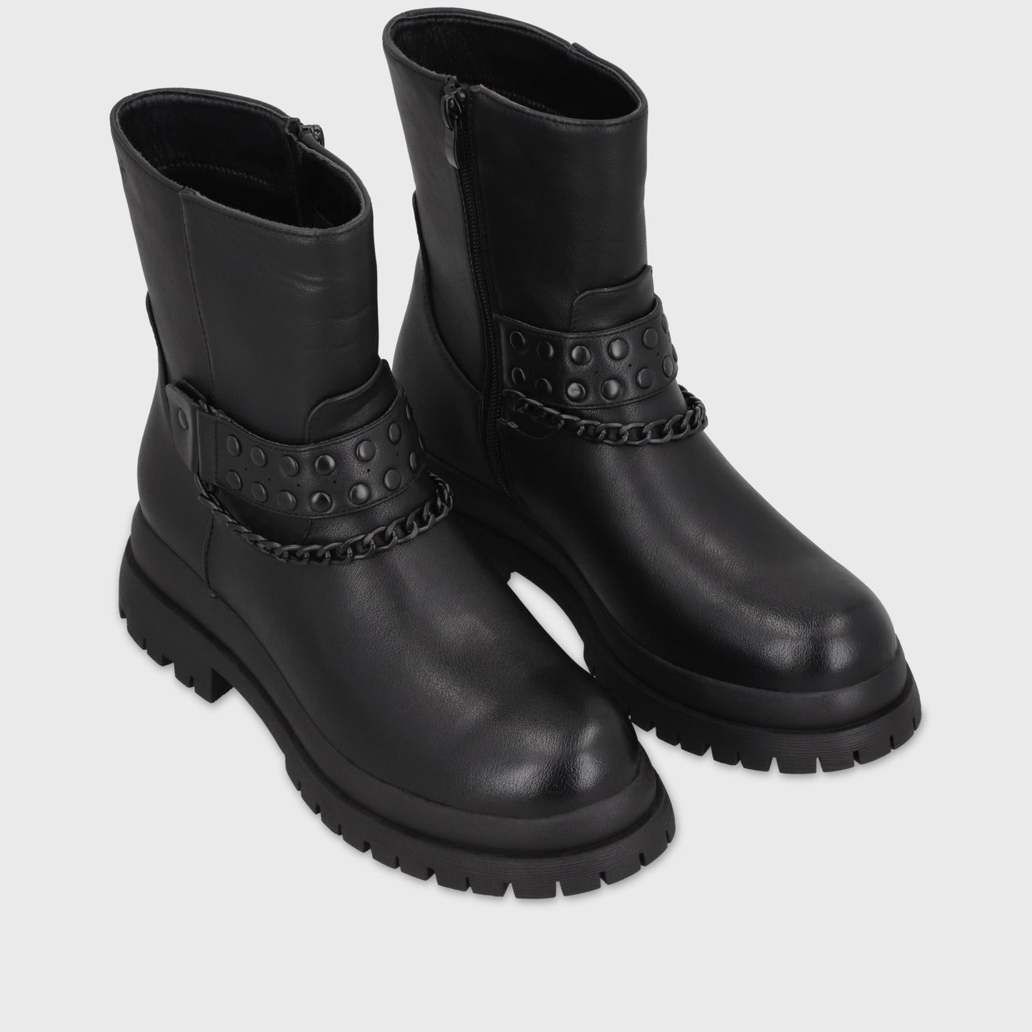Botin Plataforma Negro Mujer 65841