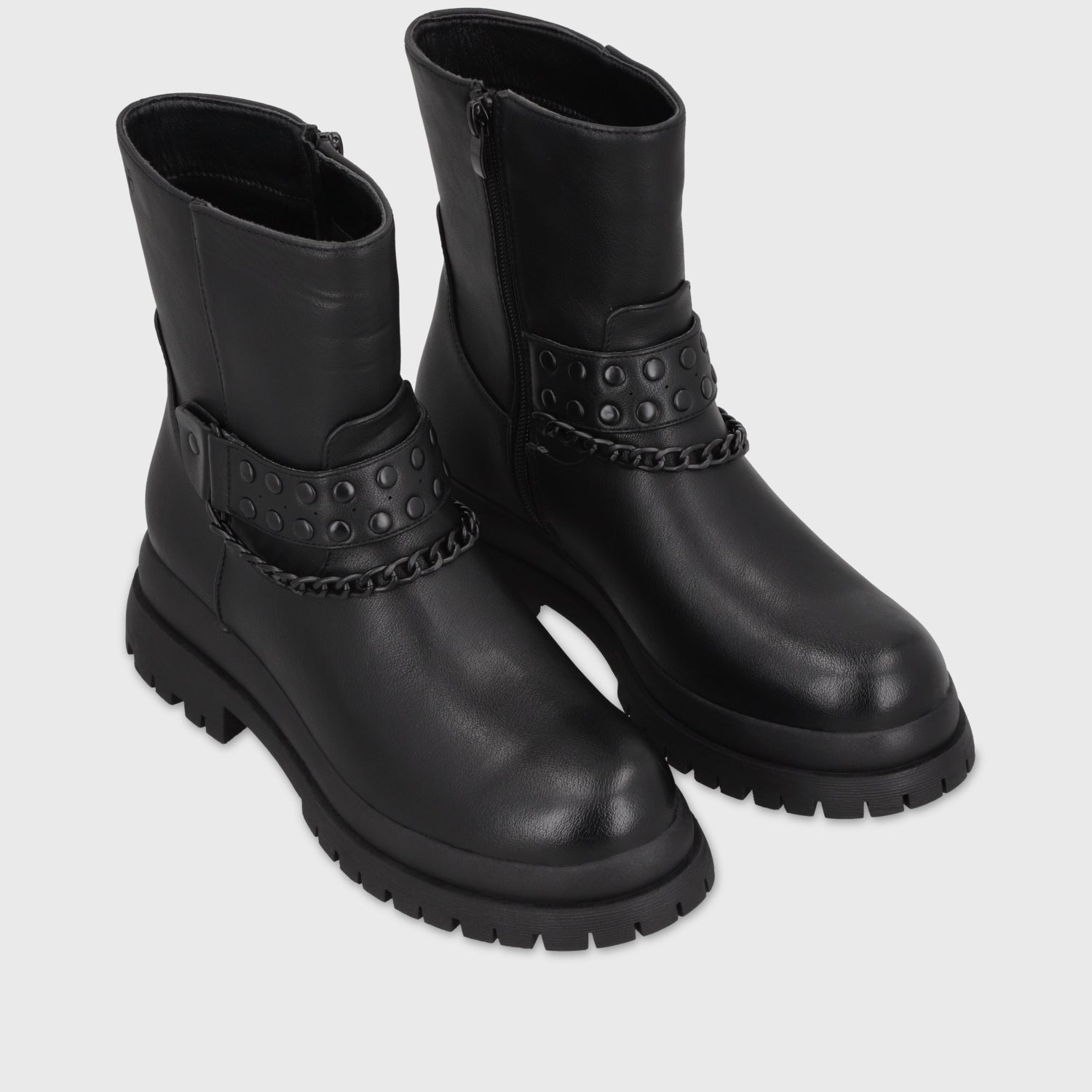 Botin Plataforma Negro Mujer 65841