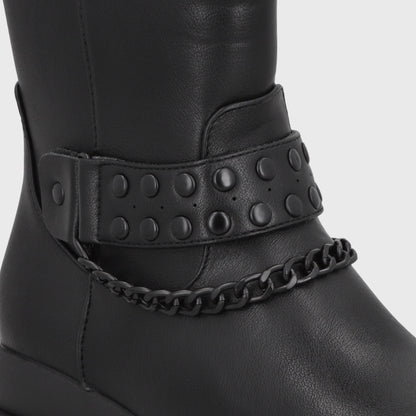 Botín Plataforma Negro Mujer 65841