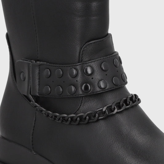 Botín Plataforma Negro Mujer 65841