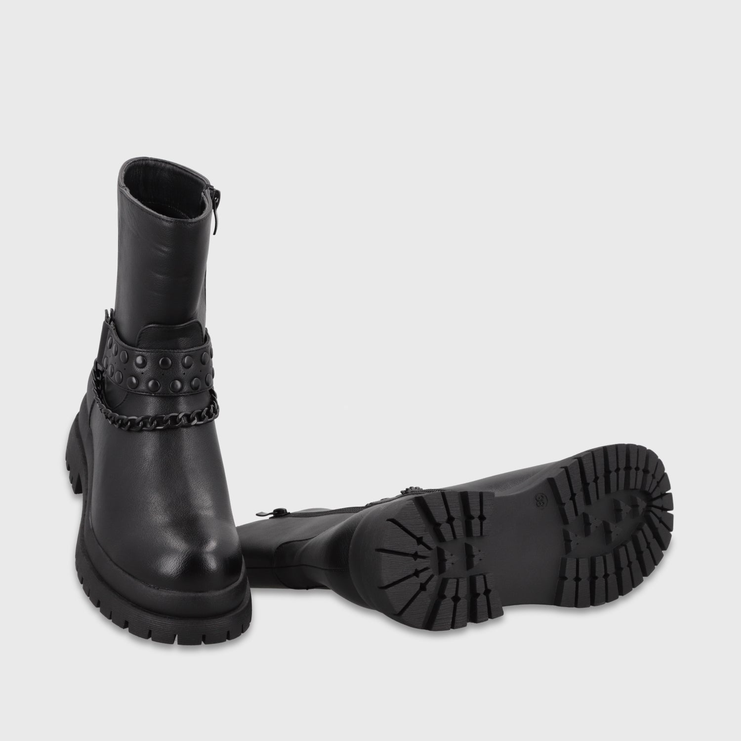 Botín Plataforma Negro Mujer 65841