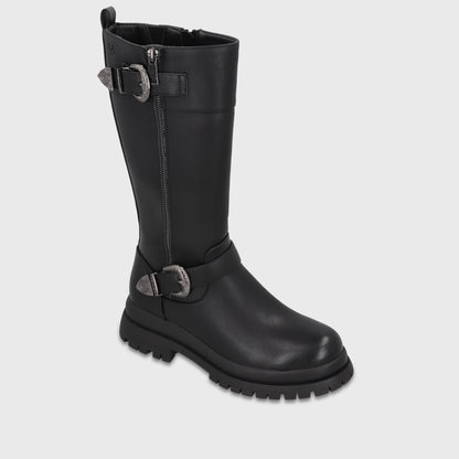 Bota Taco Negra Mujer 65842