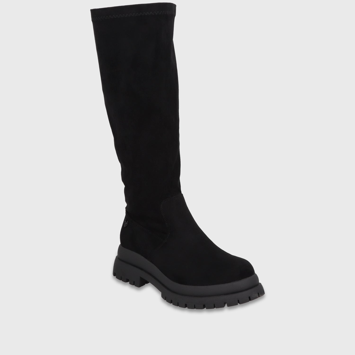 Bota Plataforma Negro Mujer 65843