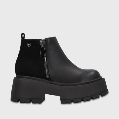 Botin Plataforma Negro Mujer 6585101