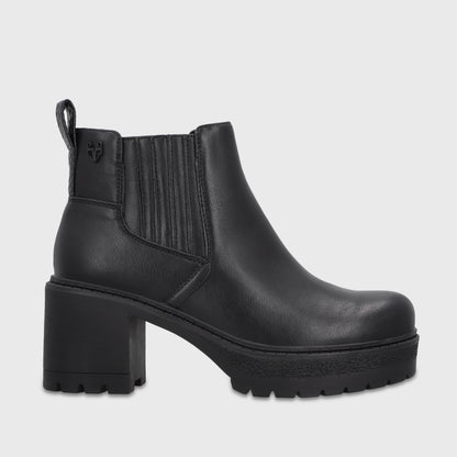 Botín Plataforma Negro Mujer 65870