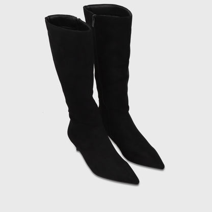 Bota Taco Negra Mujer 65881