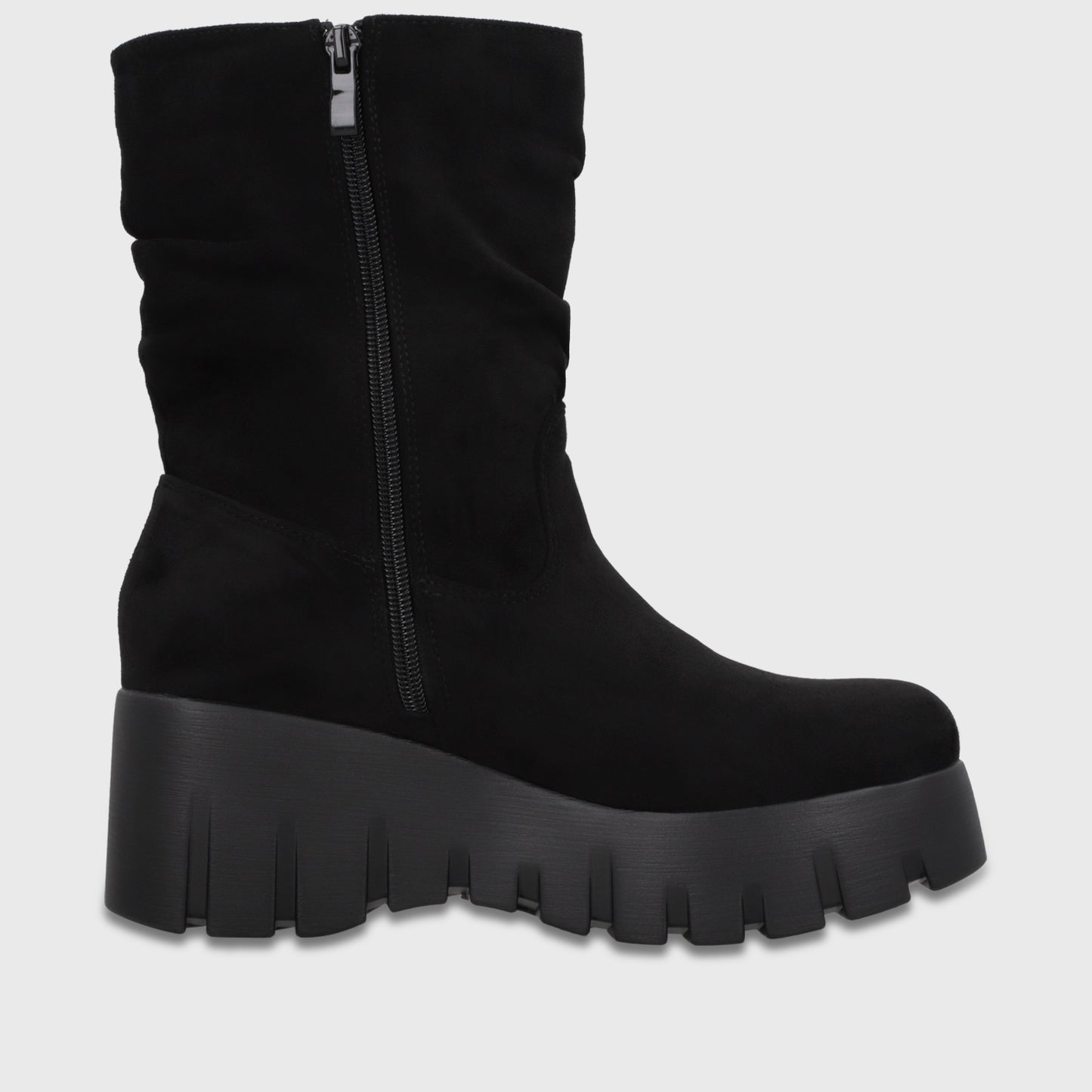 Botin Plataforma Negro Mujer 65890