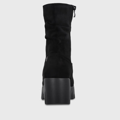 Botin Plataforma Negro Mujer 65890