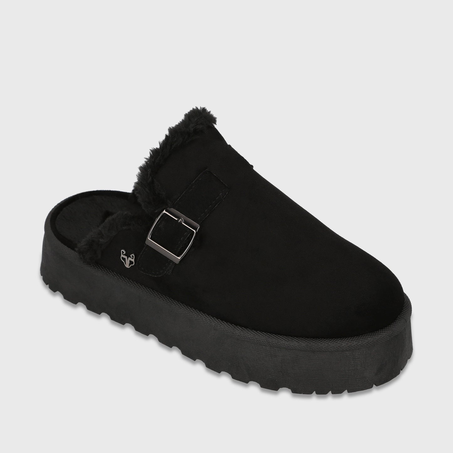Zueco Plataforma Negro Mujer 68080