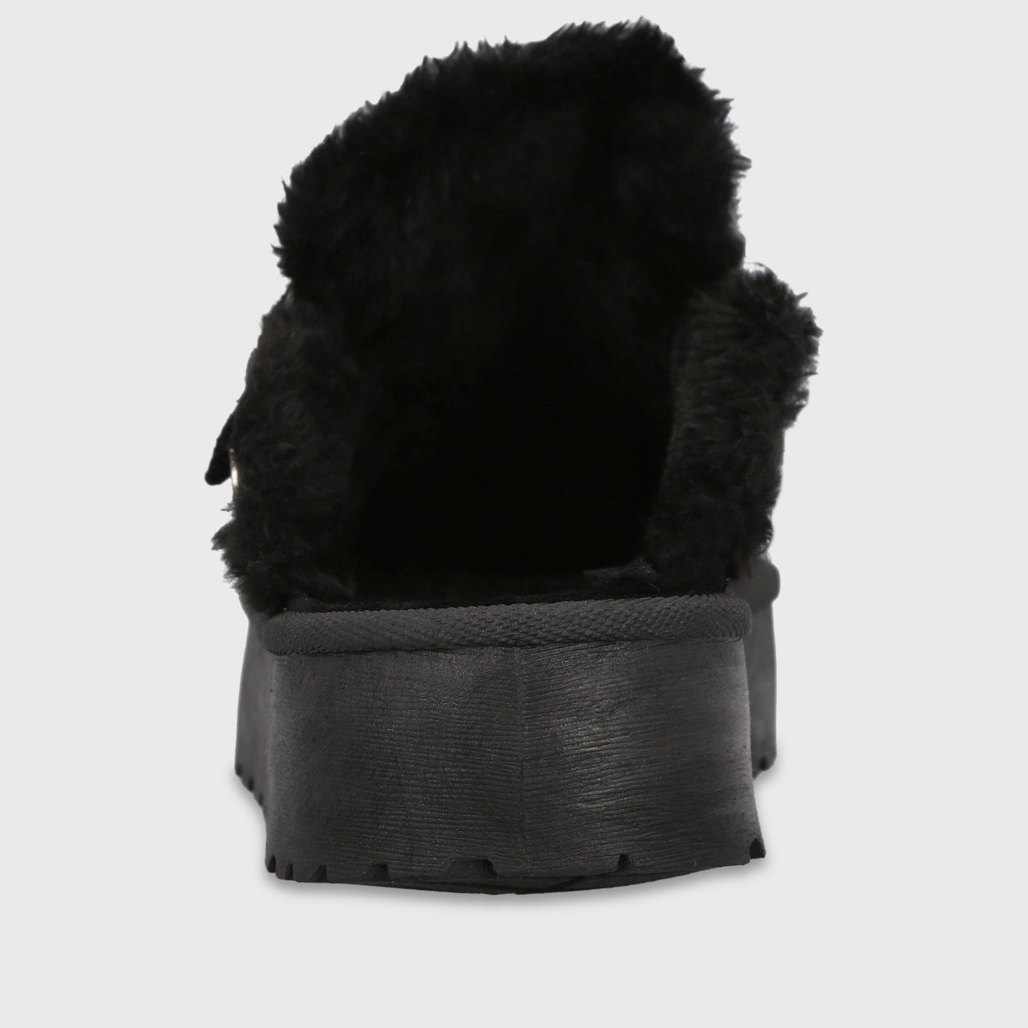 Zueco Plataforma Negro Mujer 68080