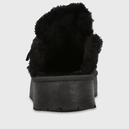 Zueco Plataforma Negro Mujer 68080