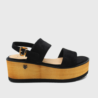 Sandalia Negra Mujer 95429