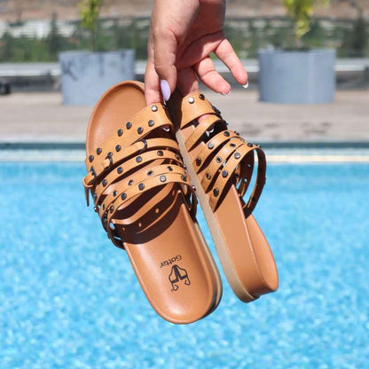 Sandalia Camel Mujer 64160 - Gotta Perú