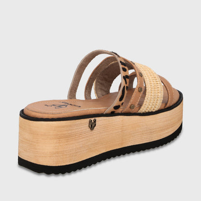 Sandalia Plataforma Beige Mujer 15617 - Gotta Perú