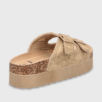 Sandalia Plataforma Beige Mujer 65951 - Gotta Perú