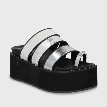 Sandalia Plataforma Blanca Mujer 15662 - Gotta Perú