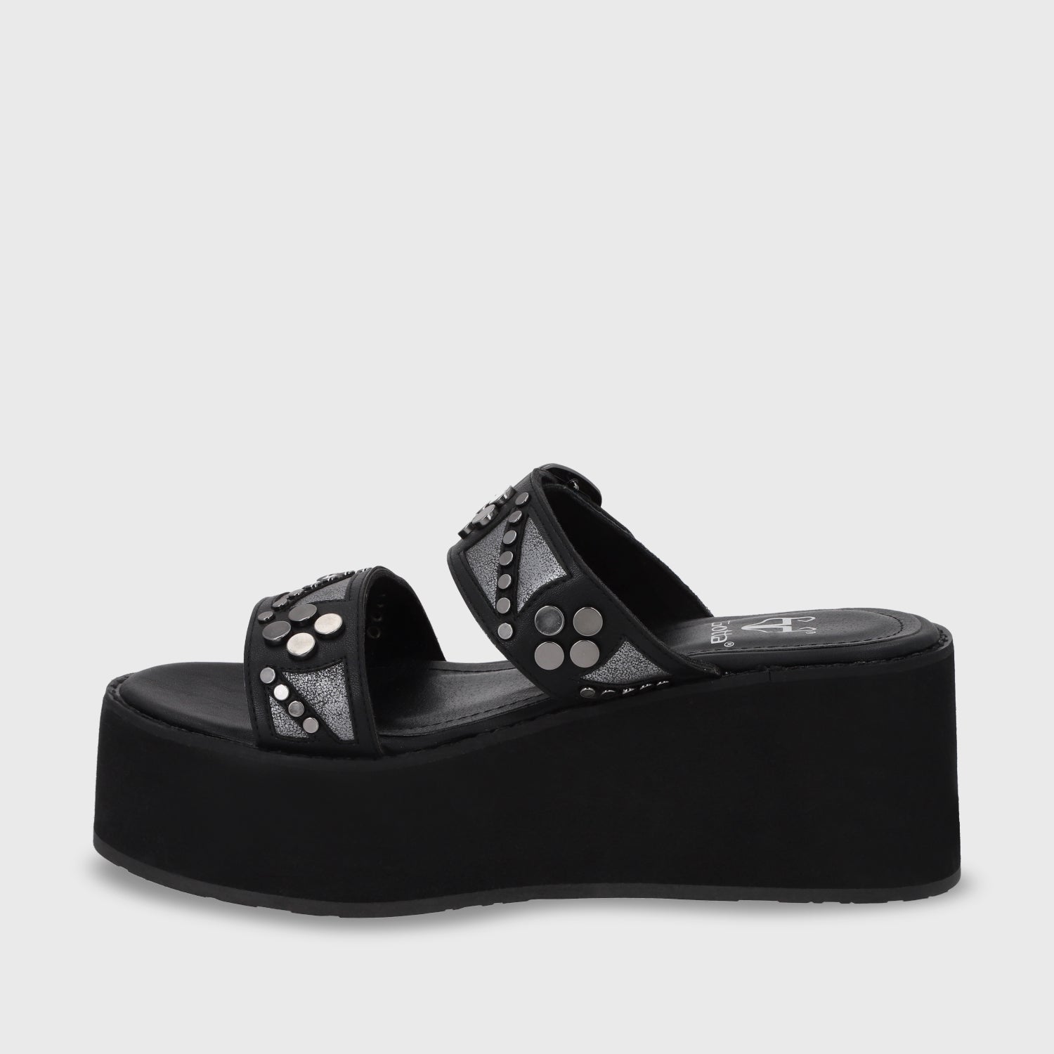 Sandalia Plataforma Negra Mujer 15620