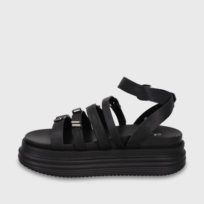 Sandalia Plataforma Negra Mujer 1571C - Gotta Perú