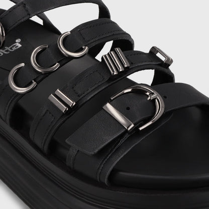 Sandalia Plataforma Negra Mujer 1571C - Gotta Perú