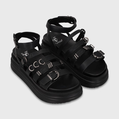 Sandalia Plataforma Negra Mujer 1571C - Gotta Perú