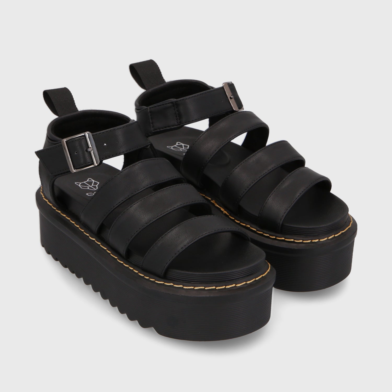 Sandalia Plataforma Negra Mujer 35300 - Gotta Perú